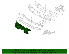 Кронштейн переднего бампера центральный Toyota bZ4X 22-26