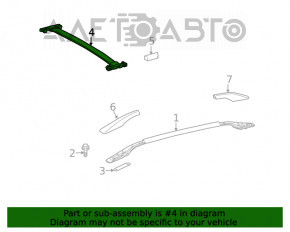 Рейлинги поперечные 2шт Lexus RX350 RX450h 10-15