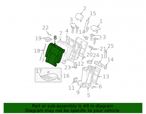 Заднее сидение правые Lexus RX300 RX330 RX350 RX400h 04-09 кожа серое, с ремнем, под химчистку, пожелтел пластик