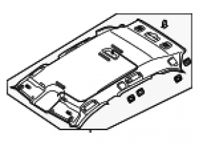 Plafon pentru Audi Q5 80A 18-25 fără geamuri panoramice, gri, curățabil chimic