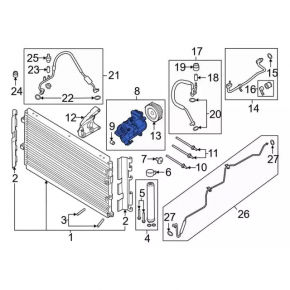 Компрессор кондиционера Ford Mustang mk6 15-23 2.3T