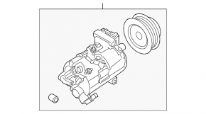 Компрессор кондиционера Ford Mustang mk6 15-23 2.3T