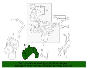 Кронштейн Brake Booster Hyundai Sonata 11-15 hybrid
