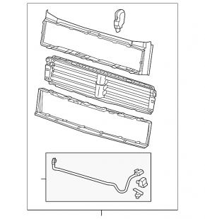 Jaluzele deflectoare de radiator pentru VW e-Golf 15-19 cu motor