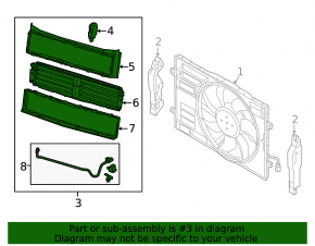 Jaluzele deflectoare de radiator pentru VW e-Golf 15-19 cu motor