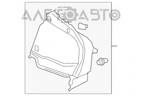 Обшивка арки левая Toyota Prius 50 16-19 FWD под запаску, черная, затерт пластик