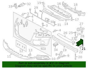 Grila amplificatorului de bara fata stanga Audi Q5 8R 09-17