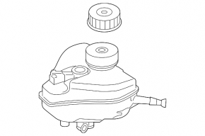 Бачок ГТЦ Mercedes W167 GLE 350 450 20-26 с крышкой