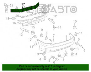 Усилитель заднего бампера Lexus RX300 RX330 RX350 RX400h 04-09