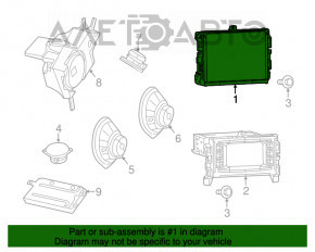 Монитор, дисплей, навигация Jeep Cherokee KL 14-14 8.4" дюйм