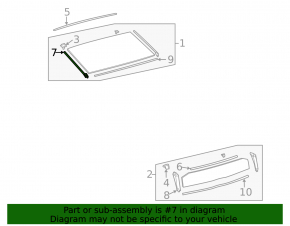 Bandă decorativă lunetă dreapta Toyota Prius 30 10-15