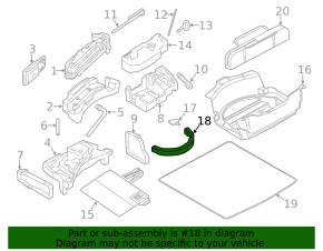 Пенопласт уплотнитель сабвуфера Porsche Cayenne 958 11-14