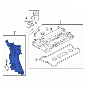 Передняя крышка двигателя Ford Fusion mk5 13-20 2.0T