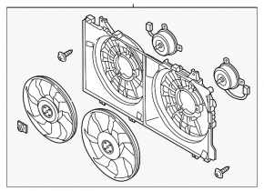 Ansamblu carcasă radiator difuzor Mazda 3 14-18 BM 2.0