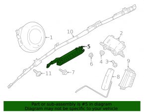 Подушка безопасности airbag коленная пассажирская Mazda CX-50 23-26 черная