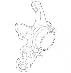 Trunnion cu butuc spate stanga BMW 3 F30 12-18 cu carcasa, AWD ruginita, carcasa indoita