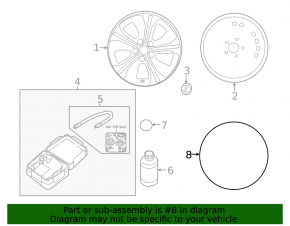 Колпак колесный R16 Nissan Leaf 18-22