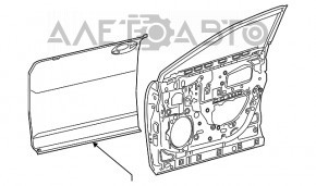 Дверь передняя левая голая Lexus RX350 RX450h 16-22