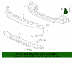 Кронштейн переднего бампера правый Acura Integra 23-26 Base, a-spec, bumper support, Type s, bumper support
