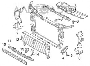 Deflector radiator inferior Audi Q5 80A 18- spart