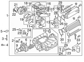 Corp clapeta de accelerație Porsche Cayenne 958 11-18 4.8T