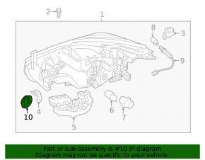 Крышка лампы фары Nissan Rogue 14-16