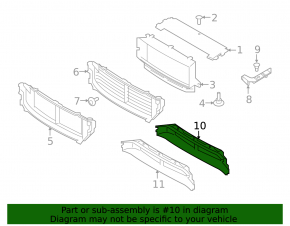 Conducta de aer radiator inferior Volvo V90 17-20 usa T5, T6