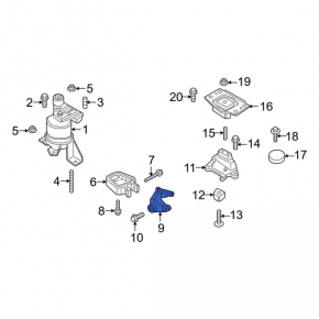 Кронштейн акпп нижний Ford Edge 15-18 2.0Т