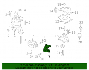 Кронштейн акпп нижний Ford Edge 15-18 2.0Т