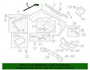 Bandă bară spate stânga pentru Land Rover Range Rover 13-17 gri