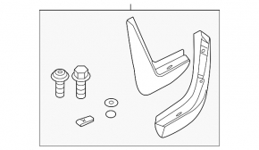 Apărătoare de noroi față, set de 2, Land Rover Range Rover Sport 13-22