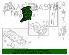 Передняя крышка двигателя Mercedes GLA 14-20