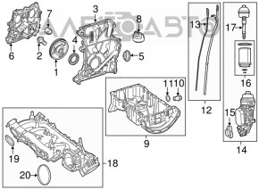 Передняя крышка двигателя Mercedes GLA 14-20