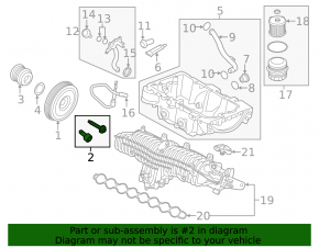 Болт шкива коленвала Volvo XC90 16-26 B4204T27 T6 2.0T М12х80мм
