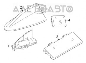 Aripioară antenă BMW X3 G01 18-21