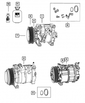 Компрессор кондиционера Dodge Journey 11-19 3.6