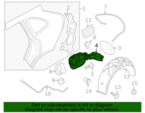 Корпус лючка бензобака Porsche Cayenne 958 11-14