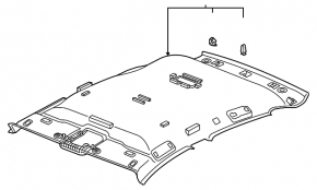 Обшивка потолка Volkswagen ID.4 23-26 без панорамы, черная