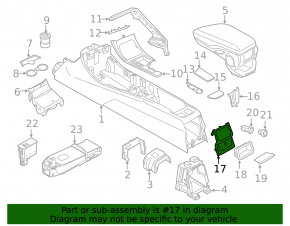 Ornamente consolă centrală spate BMW X1 F48 19-22, negru