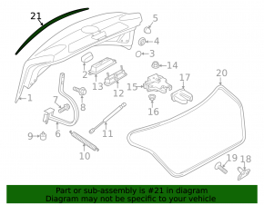 Губа заднего бампера VW Passat 20-22 R-Line
