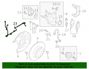 Cablu senzor ABS spate stânga VW Tiguan 18-
