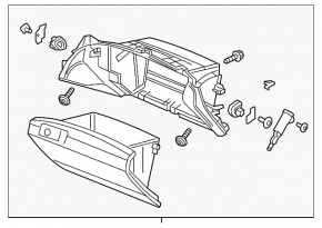 Перчаточный ящик, бардачок Acura ILX 13-21 черн