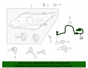 Cablaj far dreapta Lexus ES300h ES350 13-15 halogen