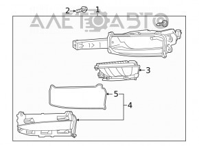 Proiector ceață dreapta pentru Lexus NX300 18-21 F-sport