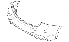 Бампер задний голый Hyundai Accent 18-23