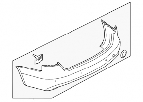 Bara spate goală Audi A4 B8 13-16 restilizată cu senzori de parcare S-Line