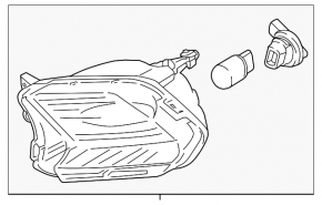 Поворотник левый Ford Escape MK3 17-19 рест белый
