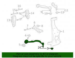 Braț de control inferior, față stânga, Lexus LS 08-17 RWD
