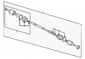 Arbore de transmisie față dreapta Hyundai Tucson 16-21 2.0 FWD