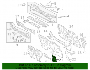 Кронштейн передней стойки левый Toyota Prius 50 16-19
